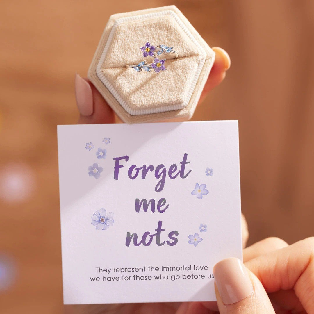 Purple Flower Ring - Spring Summer Fashion Jewelry