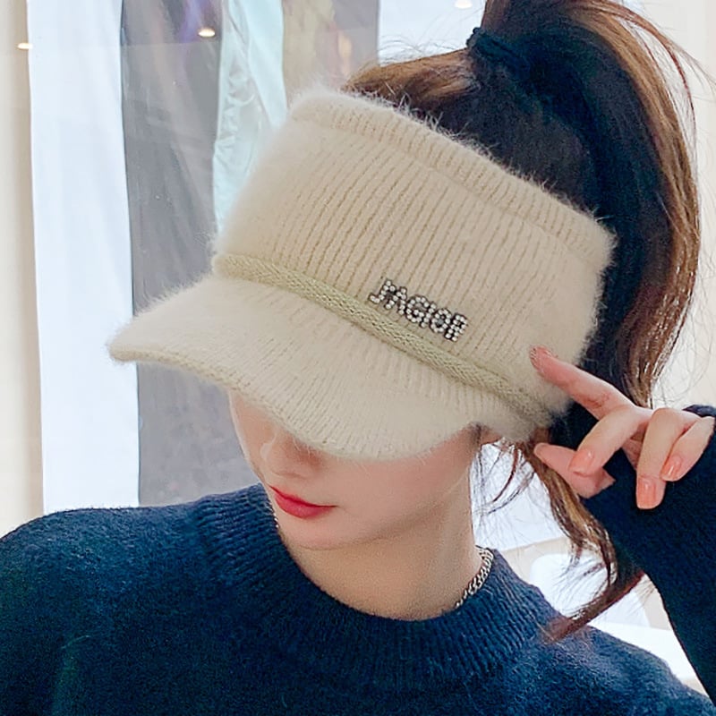 Girls' Thick Warm Knitted Hats for Autumn & Winter