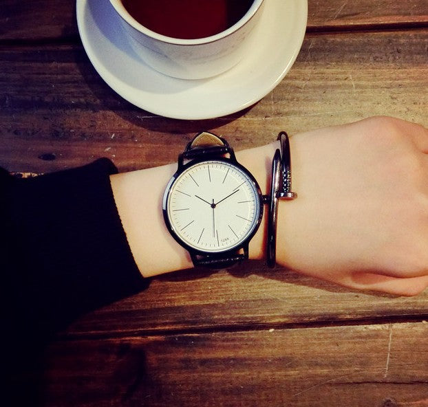 Vintage Leather Korean Style Quartz Couple Watches