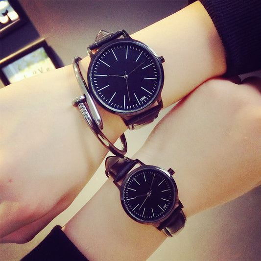 Vintage Leather Korean Style Quartz Couple Watches