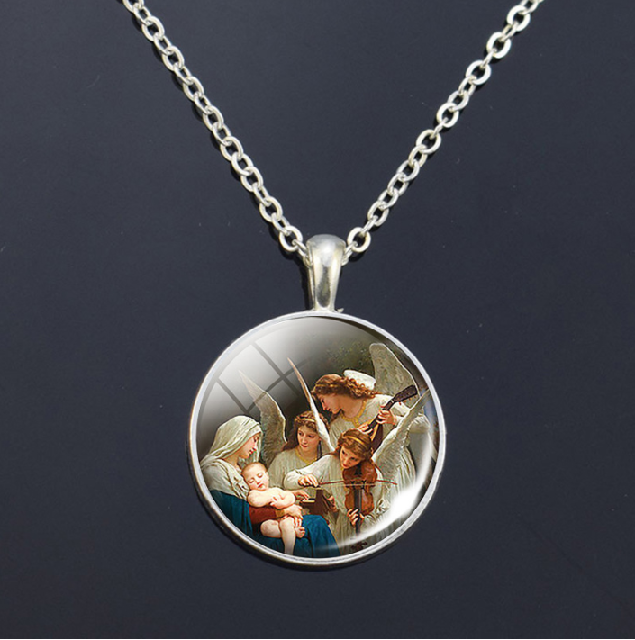 Mary Pendant Necklace, Angel Necklace, Fashion Jewelry