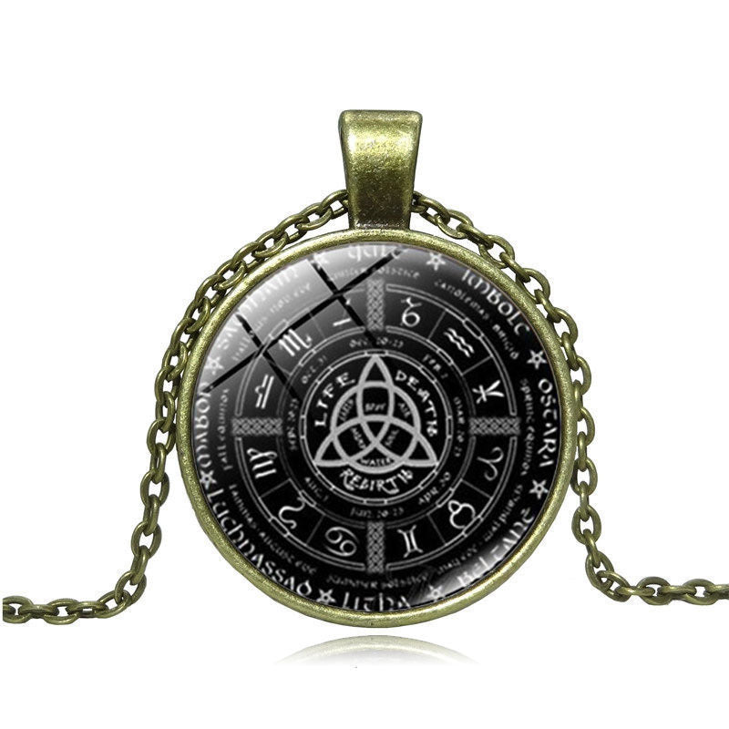 Time Gem Necklace, Year Difference Wheel Necklace