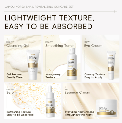 Snail Skin Care Five-piece Set Face