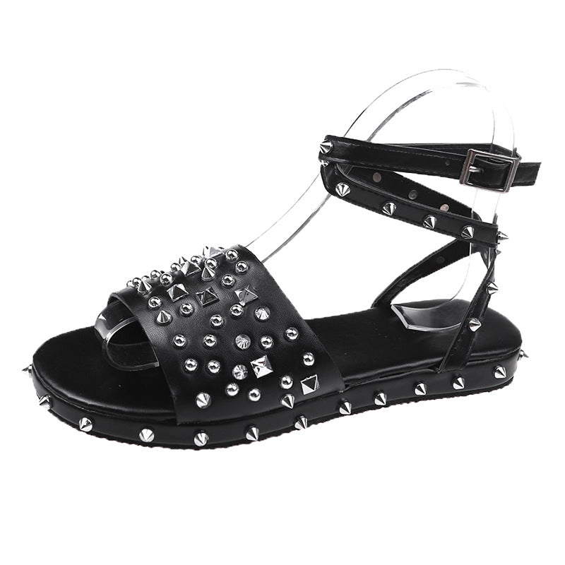 Women's Fashion Rivet Roman Casual Sandals
